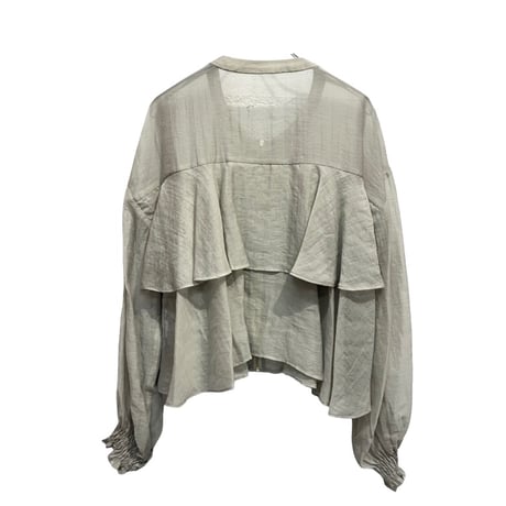 QTUME  ナチュラルシアーティアードブルゾン -   ベージュ