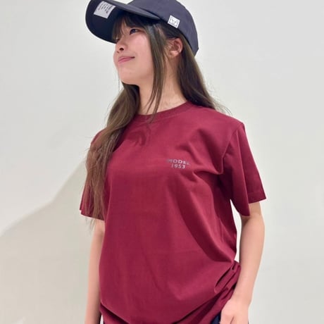 M53. ワンポイントロゴTシャツ　バーガンディ