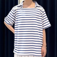 ventblanc | ボーダースキッパープルオーバー | 【Blue】