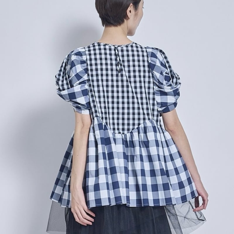 THOMAS MAGPIE ギンガムトップ NAVY | grasol Nagasaki St