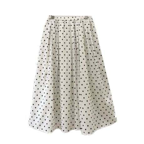 denicher ドットスカート White