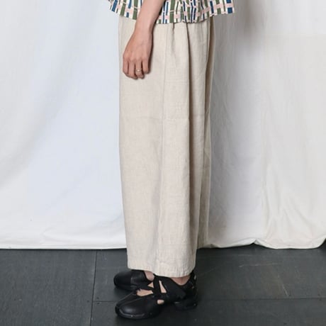 TIGRE BROCANTE ツイルギャザーワイドパンツ-Beige