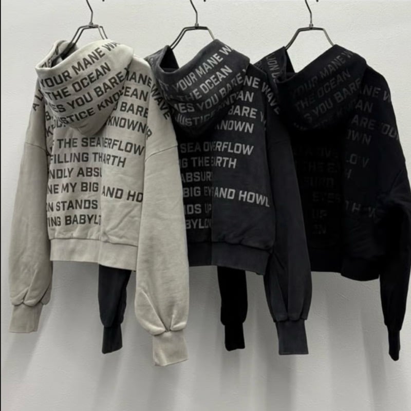 RISLEY/異素材ロゴパーカー RISLEY バックロゴパーカー - チャコール | grasol Nagasaki