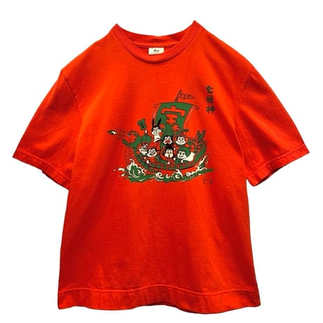 TIGRE BROCANTE 七福神半袖ナッティーTシャツ-オレンジ