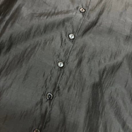 SEVEN SENSE シルクバックロングシャツ-  ブラック