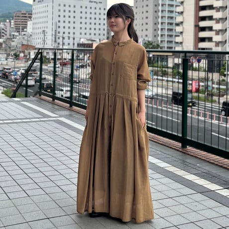 LIROMA シャツワンピース　brown