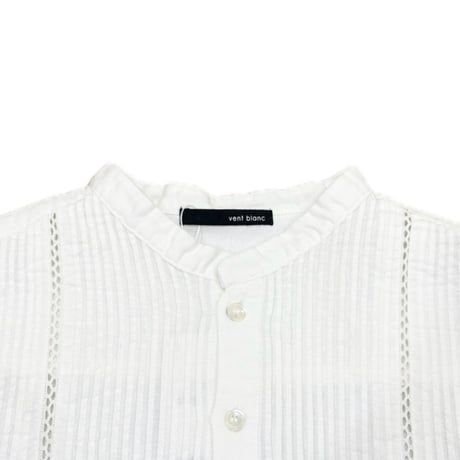 Ventblanc ピンタックデザインブラウス　ホワイト