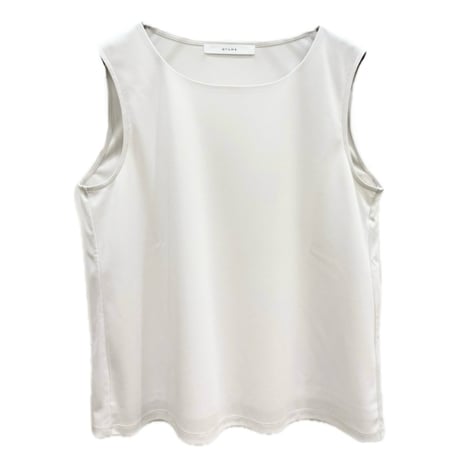 QTUME ダブルフェイスタンクトップ white