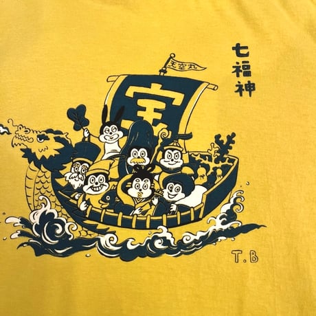 TIGRE BROCANTE 七福神 半袖ナッティーTシャツ-イエロー