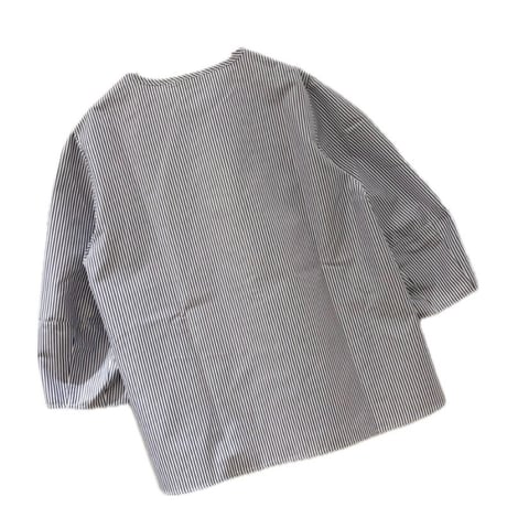 denicher  フロントフリルブラウス　stripe
