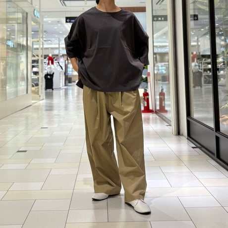 Ventblanc  コットンツイルタックイージーパンツ beige