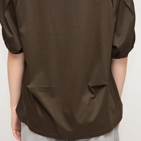 Praia 袖タックパフTシャツ - チャカーキ
