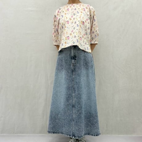 ATELIER SIX   LIBERTYプリントプルオーバー- ネイビー