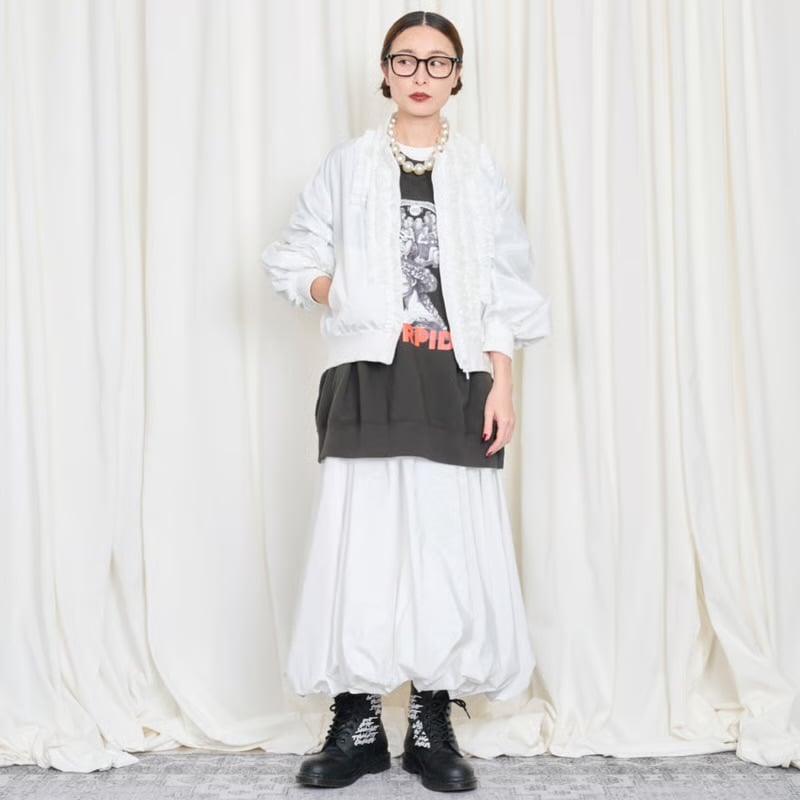 THOMASMAGPIE ブルゾン THOMASMAGPIE フリルブルゾン -ホワイト | grasol Nagasak