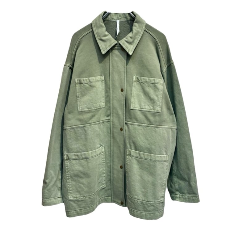 [ディニテコリエ] レイヤードジップアップブルゾン カーキ色 DigniteCollier ガーメントダイ切替ジャケット - カーキ | grasol