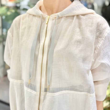 STELLA CIFFON ファインスパンオーガンザブルゾン　ivory