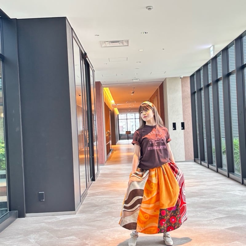 ティグルプロカンテ　リメイク EUROカーテンMIX フィセルロングスカート TIGREBROCANTE ユーロカーテンMIXフィセルロングスカート | grasol Na