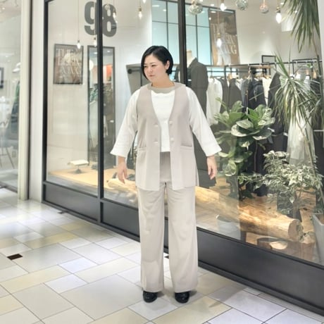 QTUME ストレッチパンツ　beige