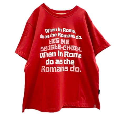 THOMAS MAGPIE | ロゴプリントビッグTシャツ | 【Red】
