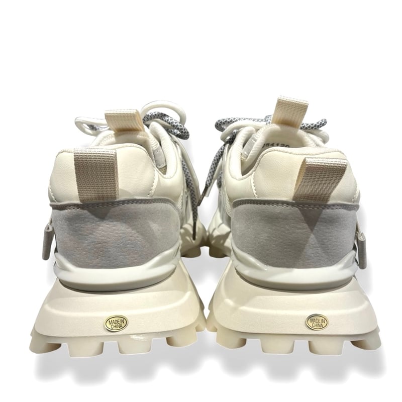 O'HOVE DE MUSÉE 厚底メッシュスニーカー -ホワイト×グレー | gras