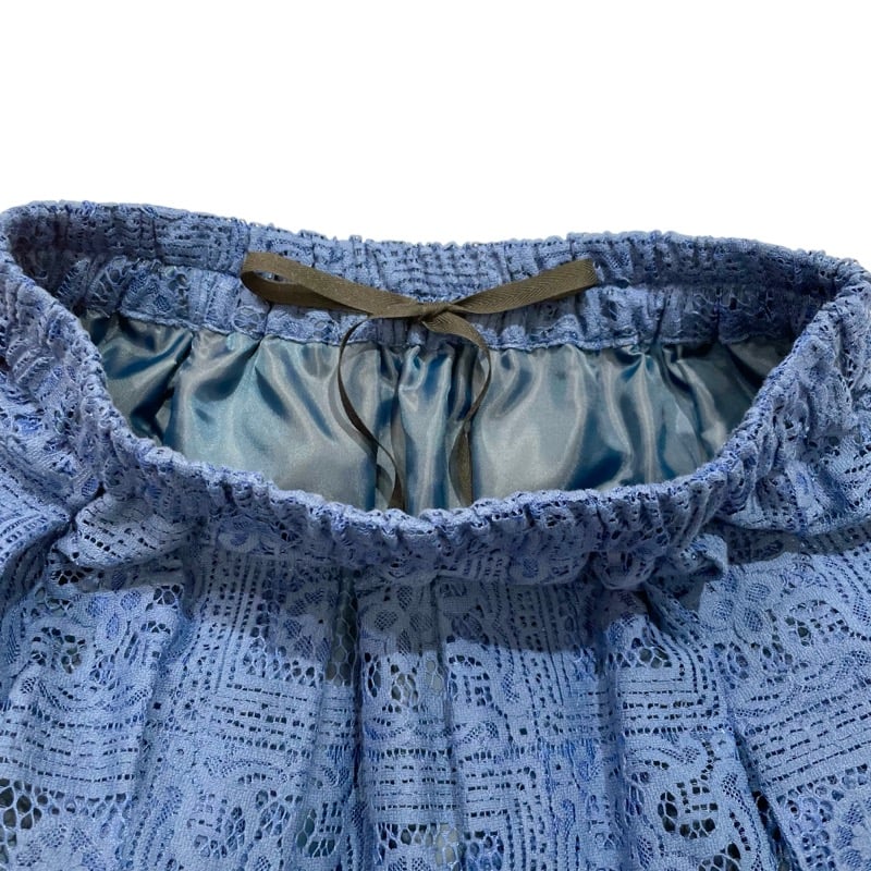 J.Sloane タック&ギャザーレーススカート-ブルー | grasol Nagasaki