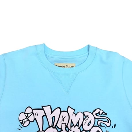 THOMAS MAGPIE   ロゴスウェット   - サックス
