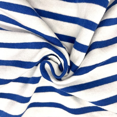 Ventblanc+ マルセイユボーダー 半袖Tシャツ-ブルー