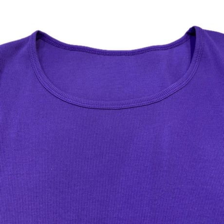 NUS | 五分袖リブカットソー | 【Purple】