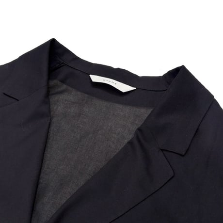 QTUME ナチュラルシアー五分袖ジャケット　black