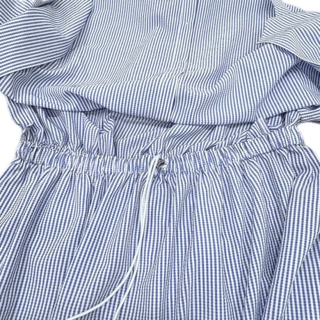 LIROMA デザインシャツワンピース　stripe