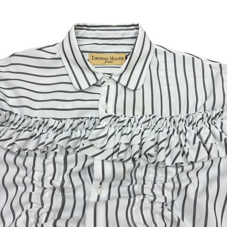 THOMASMAGPIE     ドローストリングシャツジャケット     -ホワイト