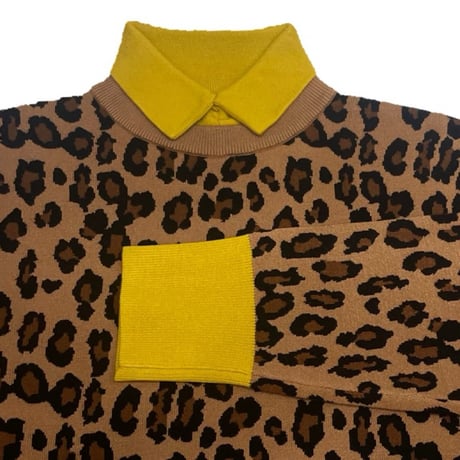 THOMAS MAGPIE レオパードニット yellow