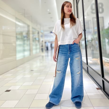 M53. ルーズダメージデニムパンツ