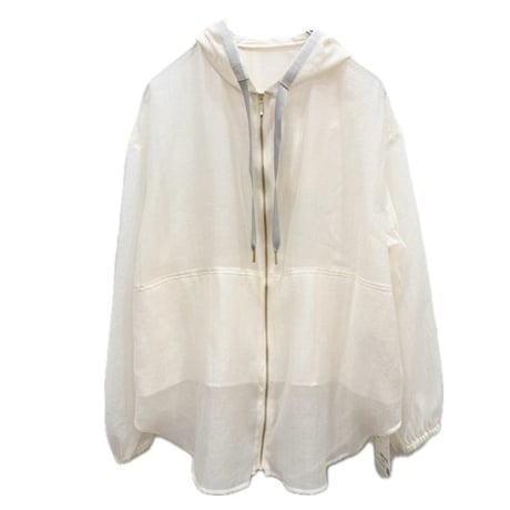 STELLA CIFFON ファインスパンオーガンザブルゾン　ivory