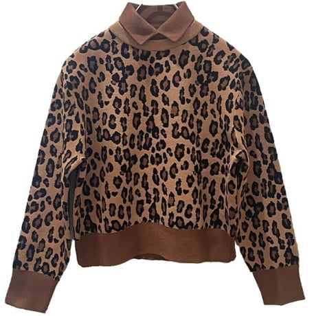 THOMAS MAGPIE レオパードニット brown