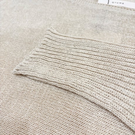 QTUME MIGGYホールガーメントドルマンボートネック　beige