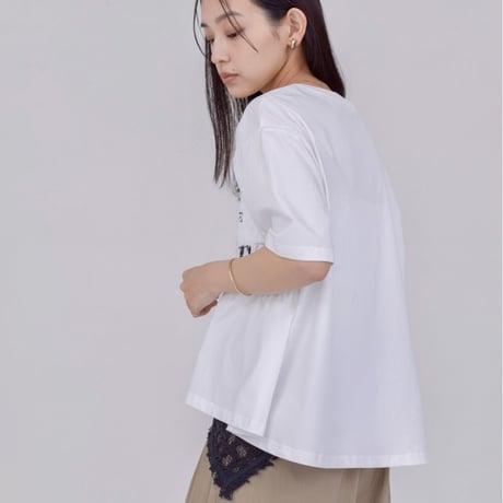 EimeeLaw   ロゴプリントシャーリングTシャツ- ブラック