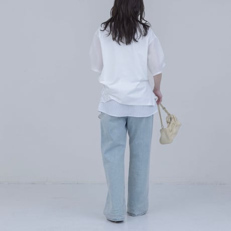EimeeLaw    メッシュスリーブTシャツ    -ホワイト