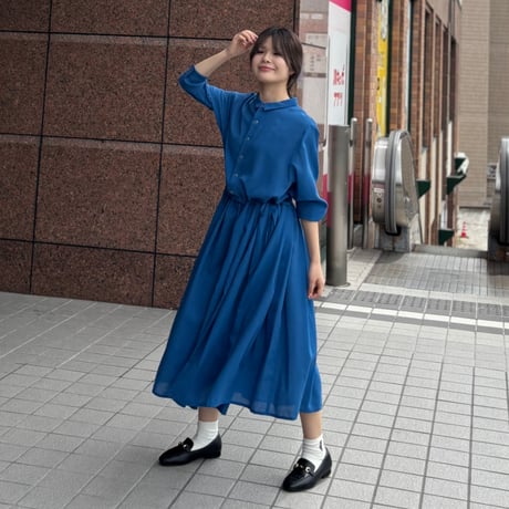 LIROMA シャツワンピース　BLUE