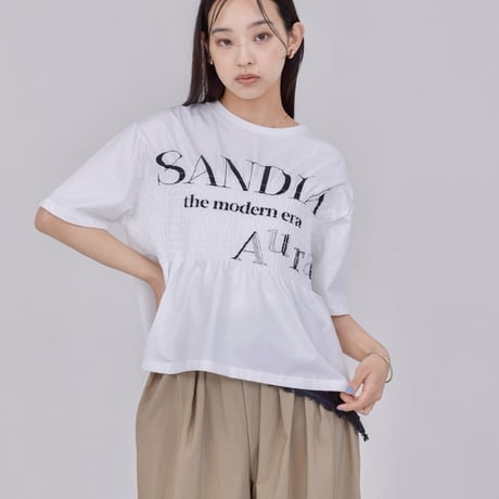 EimeeLaw   ロゴプリントシャーリングTシャツ- ブラック