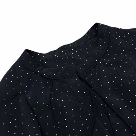 PASSIONE フリルドットブラウス　Black