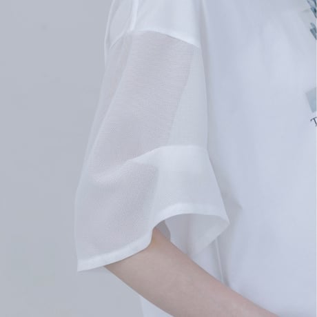 EimeeLaw    メッシュスリーブTシャツ    -ホワイト