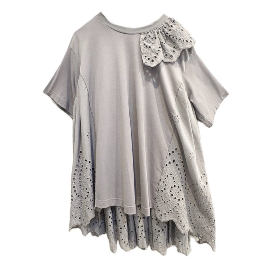 THOMAS MAGPIE | コットンレースカットソー | 【Gray】 | grasol