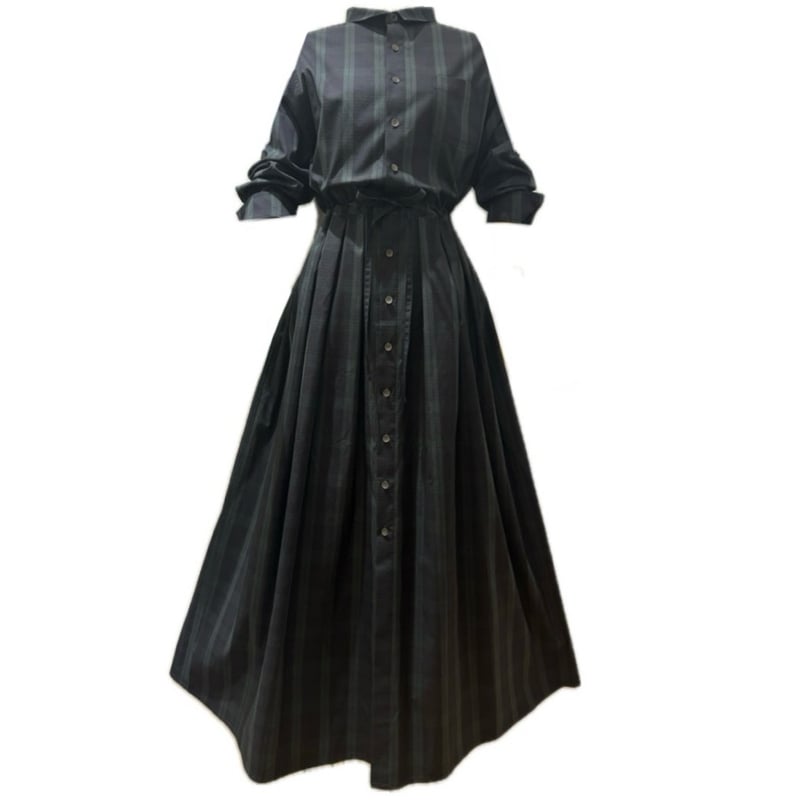 LIROMA (リロマ) ブラックウォッチシャツワンピース | grasol