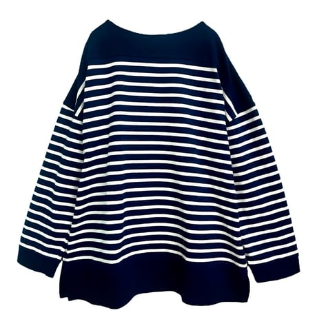 ventblanc   ボーダーカットソー  -ネイビー×ホワイト