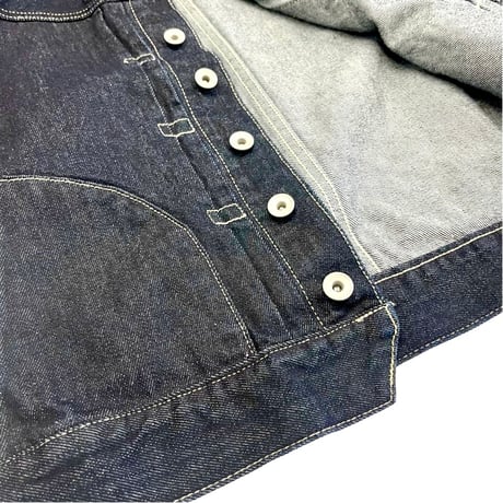 vent blanc+  12ozDENIM MONTMARTRE JACET-インディゴ