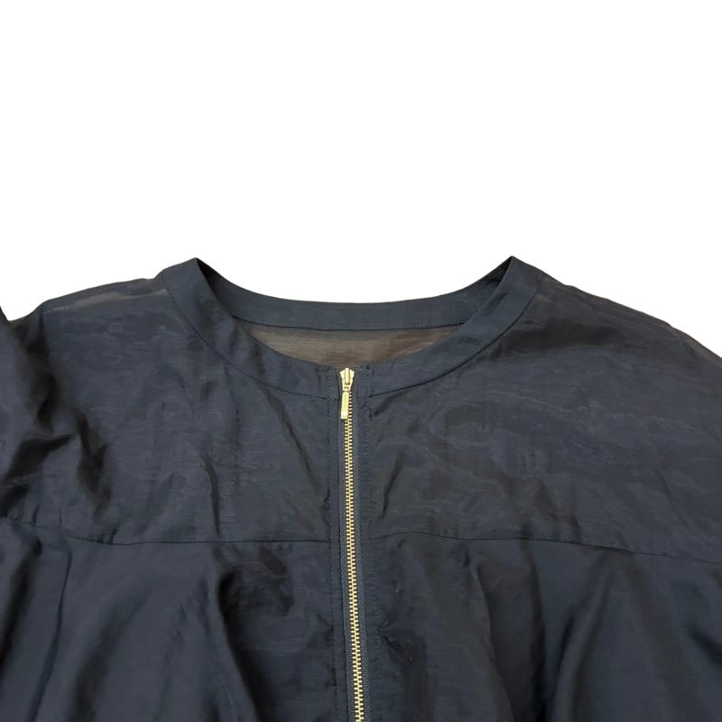 QTUME ナチュラルシアーティアードブルゾン - ブラック | grasol