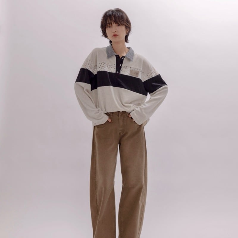 Eimee Law コットンベロアポロラガートップス コットンベロアポロラガートップス（ポロシャツ）｜Eimee Law