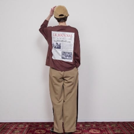 THOMAS MAGPIE    バックプリントロングTシャツ    - アイスグレー