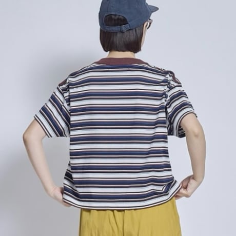 THOMASMAGPIE マルチボーダーTシャツ - グレー